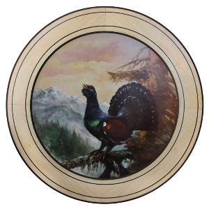 โล่เกียรติยศสำหรับผลงานพิเศษ von AKAH Ehrenscheibe Auerhahn im Wechselrahmen 50cm 38632010