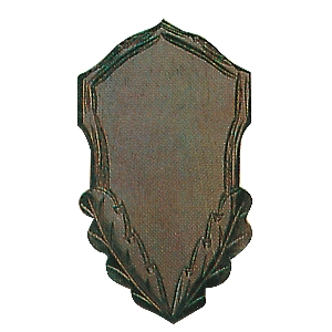AKAH แผ่นไม้ติดถ้วยรางวัลสำหรับถ้วยรางวัล von AKAH Gehörnbrett für Rehwild, 20x12 cm 69501000