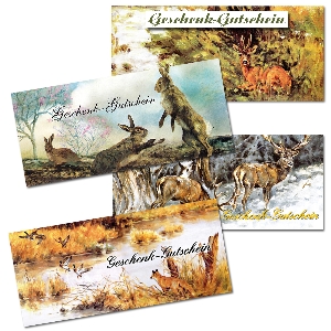 ของขวัญพิเศษสำหรับนักล่า von AKAH Geschenkgutscheine à 8 Stück 78464000