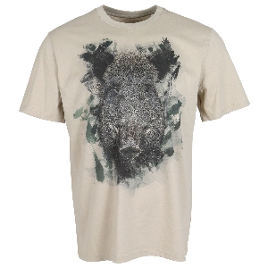 AKAH เสื้อเชิ้ตและเสื้อยืดสำหรับกลางแจ้ง von AKAH ALMTRACHT T-Shirt Wildsau, sand 83814004