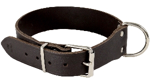 AKAH Halsband genietet aus Sattelleder extra breit
