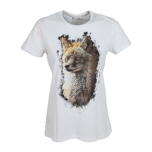 AKAH เสื้อเชิ้ตและเสื้อยืดสำหรับกลางแจ้ง von AKAH ALMTRACHT T-Shirt Damen Fuchs, weiß 83817004